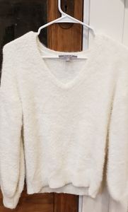 Very soft,  'snow' white sweater women's small